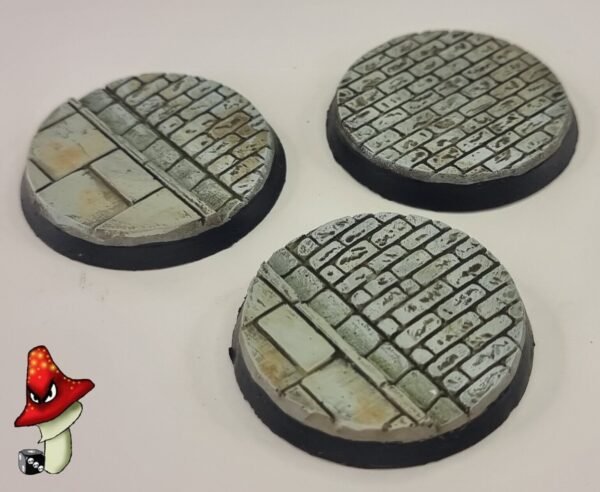 3 x 50mm Cobblestone Road Resin Bases 40k WWII table top wargames - Image 8