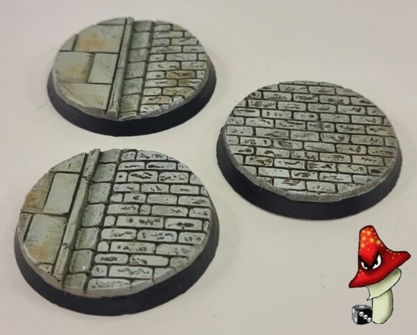 3 x 50mm Cobblestone Road Resin Bases 40k WWII table top wargames - Image 9