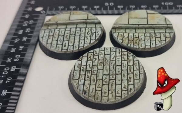 3 x 50mm Cobblestone Road Resin Bases 40k WWII table top wargames - Image 12