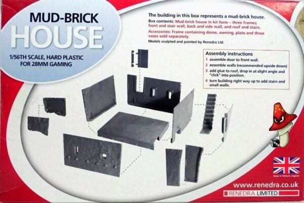 Renedra Mud Brick House Plastic Middle East wargames scenery  1/56 28mm scale - Image 2