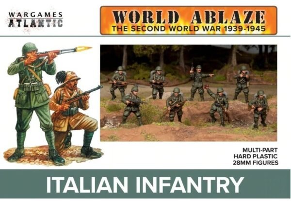 Italian Infantry 1 x plastic sprue Wargames Atlantic World Ablaze 28mm 1/56 WWII