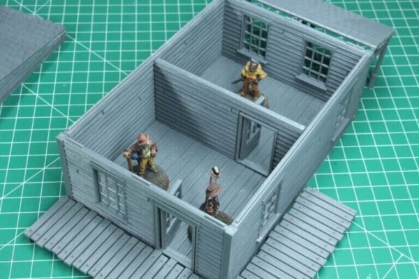 Single Storey Barbers Building Sprue No Boardwalks 28mm Dead Man’s Hand Unboxed - Image 5