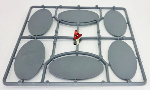 6 x Grey Oval 60mm x 32mm Plastic Wargaming Bases Renedra Fireforge Games - Image 3