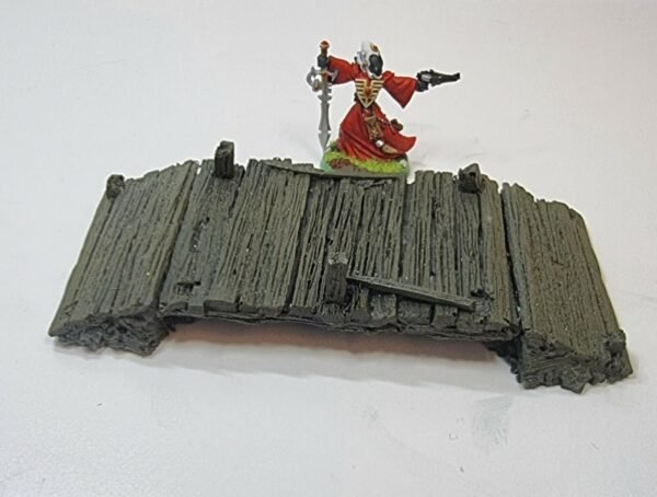 Old Timber Bridge 1/56 28mm scale wargames scenery Javis BZBT1 resin pre painted - Image 3