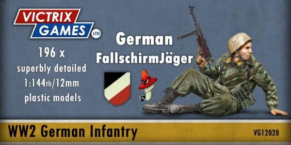 Victrix German Fallschirmjaeger 196 Models 12mm 1:144 scale WWII VG12020 Troops