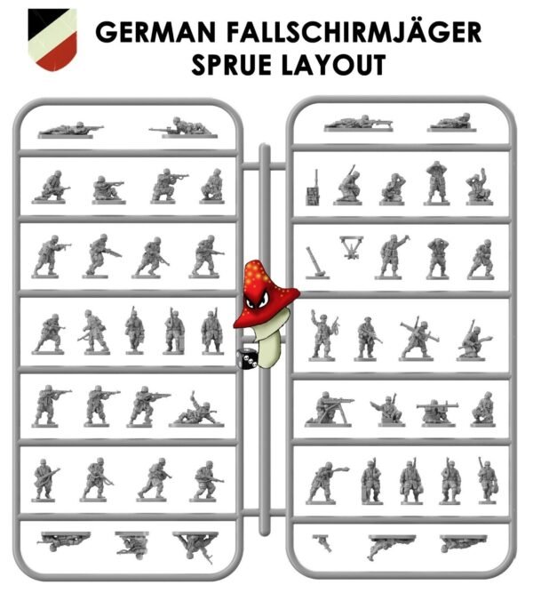 Victrix German Fallschirmjaeger 12mm 1:144 scale WWII 2 x sprues loose VG12020 - Image 13