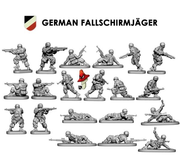 Victrix German Fallschirmjaeger 196 Models 12mm 1:144 scale WWII VG12020 Troops - Image 5