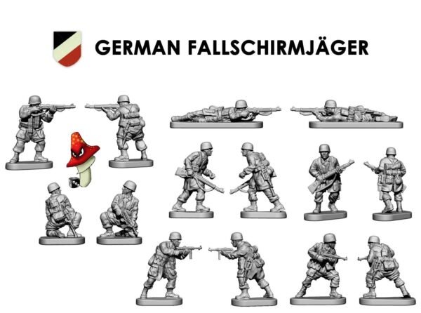 Victrix German Fallschirmjaeger 196 Models 12mm 1:144 scale WWII VG12020 Troops - Image 7