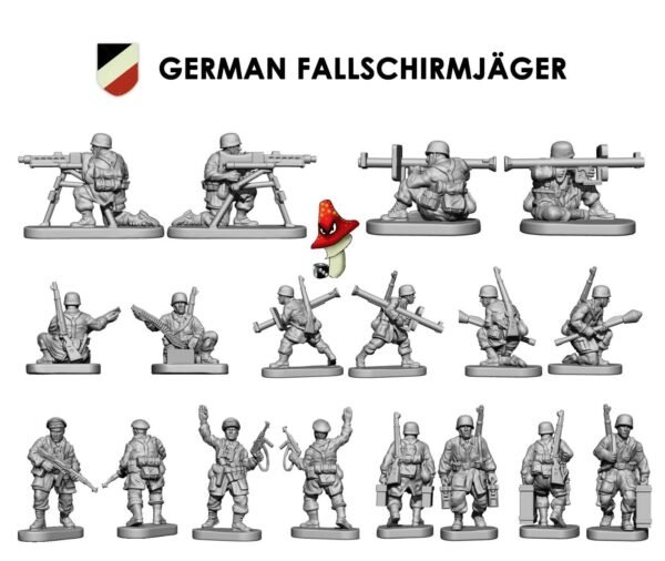 Victrix German Fallschirmjaeger 12mm 1:144 scale WWII 2 x sprues loose VG12020 - Image 7