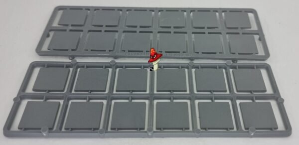 36 x Grey Square 20mm x 20mm Wargaming Plastic Bases Renedra Fireforge Games - Image 3