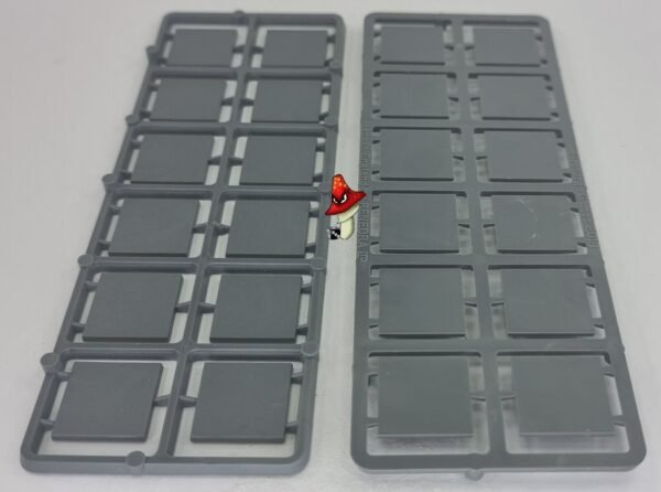 36 x Grey Square 20mm x 20mm Wargaming Plastic Bases Renedra Fireforge Games - Image 4