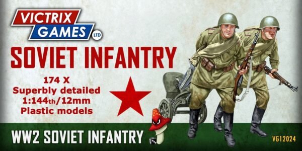 Victrix Soviet Infantry & Heavy Weapons 12mm 1:144 scale WWII 174 figure VG12024