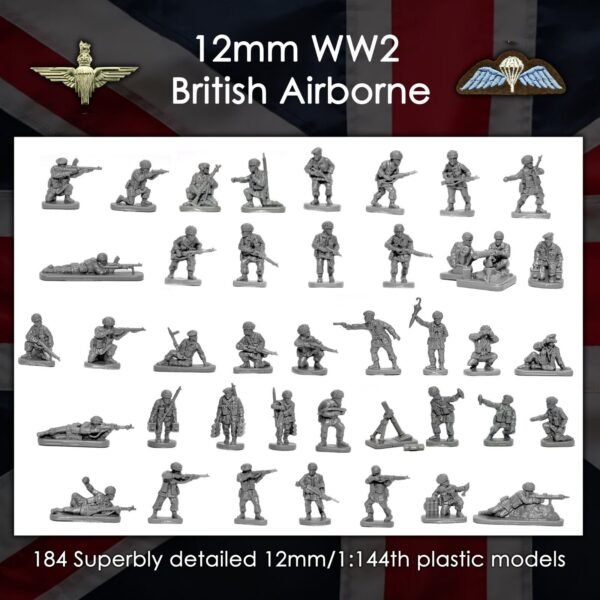 Victrix British British Airborne Paratroopers 12mm 1:144 scale WWII 180 Figures - Image 2