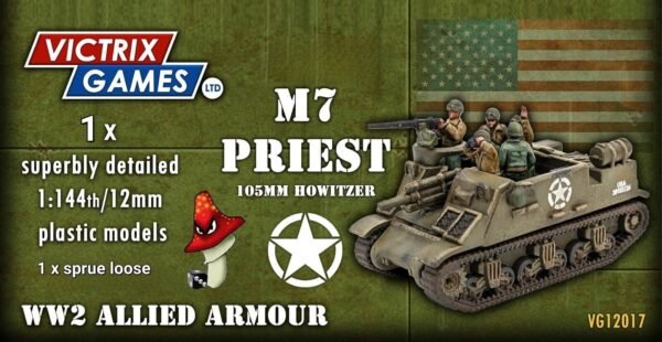 Victrix M7 Priest allied armour 12mm 1:144 scale WWII 1 x plastic sprue VG12017