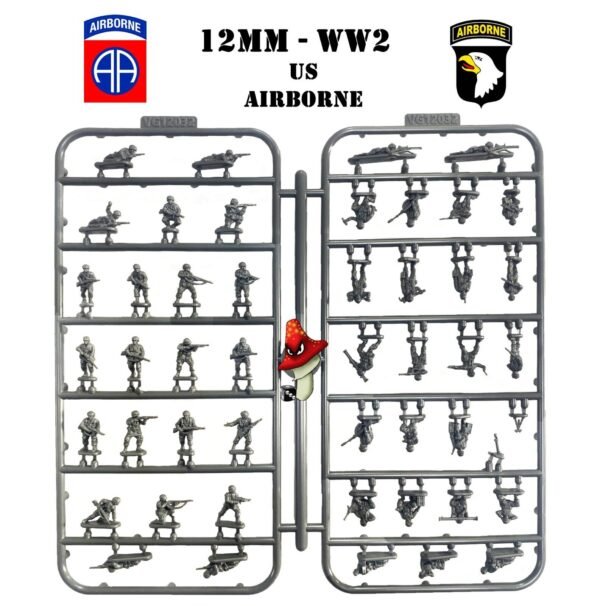 Victrix American US Airborne 12mm 1:144 scale WWII 184 Figures VG12032 - Image 2