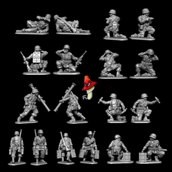 Victrix American US Airborne 12mm 1:144 scale WWII 184 Figures VG12032 - Image 5