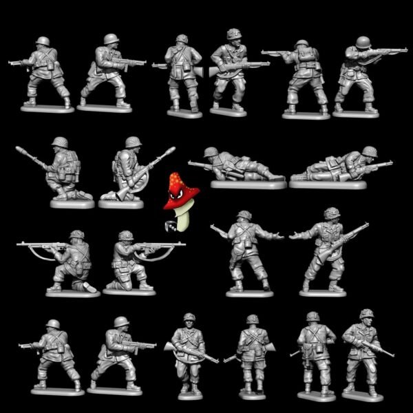 Victrix American US Airborne 12mm 1:144 scale WWII 184 Figures VG12032 - Image 6