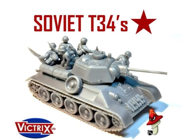 Victrix 6 x Soviet T34 76/85 12mm 1:144 scale WWII Tank VG12025 Sprues & Tranfer - Image 16