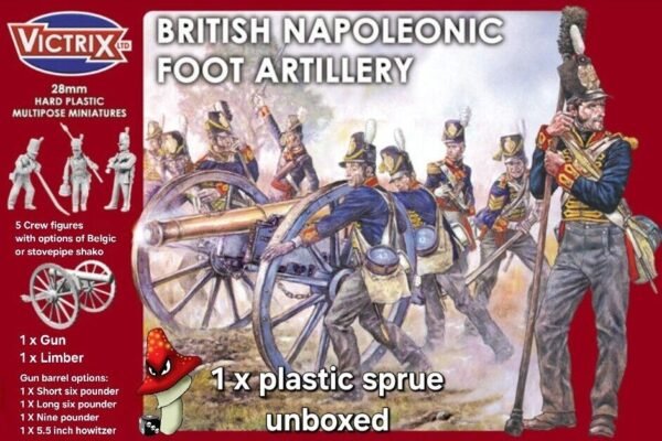 Victrix British Napleonic Foot Artillery 28mm 1/56 1 x sprue unboxed Wargames