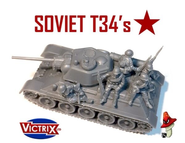 Victrix 6 x Soviet T34 76/85 12mm 1:144 scale WWII Tank VG12025 Sprues & Tranfer - Image 17