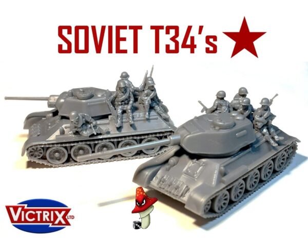 Victrix Soviet T34 76/85 12mm 1:144 scale WWII 1 x plastic sprue set VG12025 - Image 15