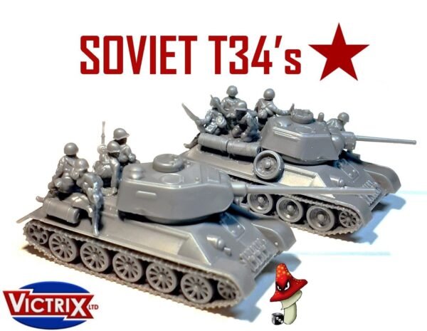 Victrix Soviet T34 76/85 12mm 1:144 scale WWII 1 x plastic sprue set VG12025 - Image 16