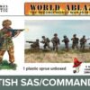 British SAS/Commandos Wargames Atlantic 1/56 28mm scale WWII 1 x sprue Unboxed