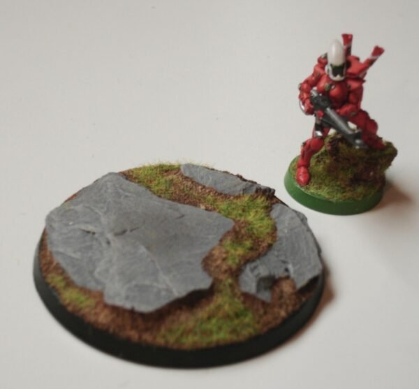 60mm Rock Slate Round Resin scenic Base  sci-fi wargames Warhammer 40K fantasy - Image 2