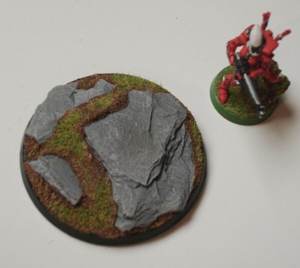 60mm Rock Slate Round Resin scenic Base  sci-fi wargames Warhammer 40K fantasy - Image 4