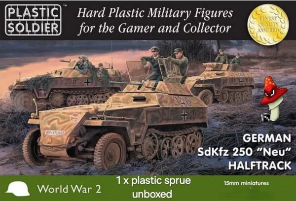 Plastic Soldier Company 15mm WWII German Sdkfz 250 "Neu" Halftrack  1 x Sprue