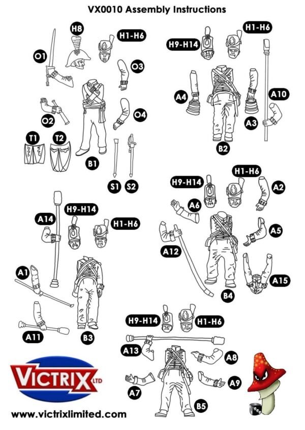 Victrix British Napleonic Foot Artillery 28mm 1/56 1 x sprue unboxed Wargames - Image 15