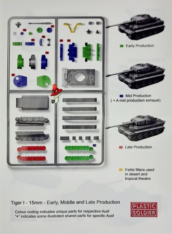Plastic Soldier Company 15mm German Tiger I Tank WW2 1 X Sprue Unboxed - Image 4
