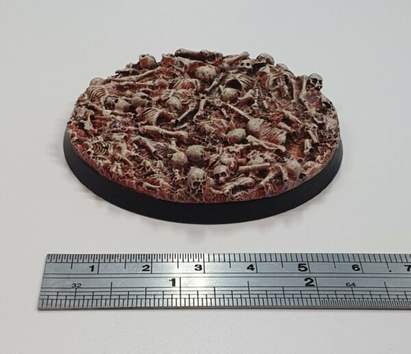 60mm  x 1 Skulls & Bones Round Resin base,  bone piles , chaos undead  40k - Image 2