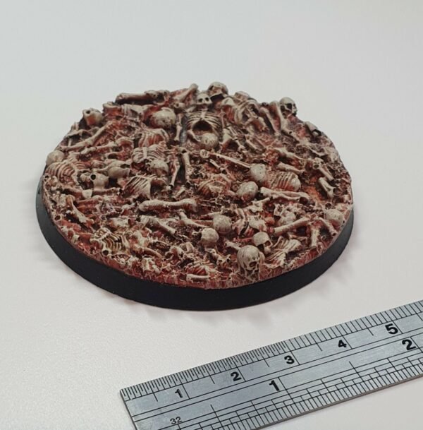 60mm  x 1 Skulls & Bones Round Resin base,  bone piles , chaos undead  40k - Image 4