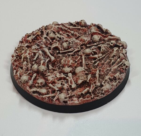 60mm  x 1 Skulls & Bones Round Resin base,  bone piles , chaos undead  40k - Image 6