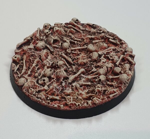 60mm  x 1 Skulls & Bones Round Resin base,  bone piles , chaos undead  40k - Image 9