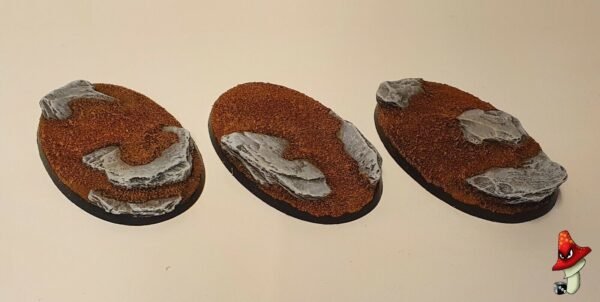 90mm x 52mm Oval Rock/Slate Resin Bases x3 Warhammer 40,000 40k fantasy GW