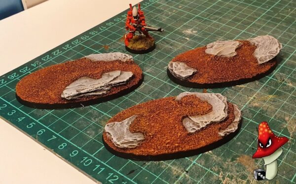 90mm x 52mm Oval Rock/Slate Resin Bases x3 Warhammer 40,000 40k fantasy GW - Image 4