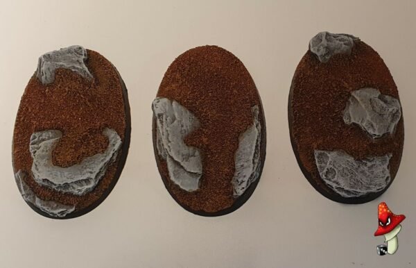 90mm x 52mm Oval Rock/Slate Resin Bases x3 Warhammer 40,000 40k fantasy GW - Image 6