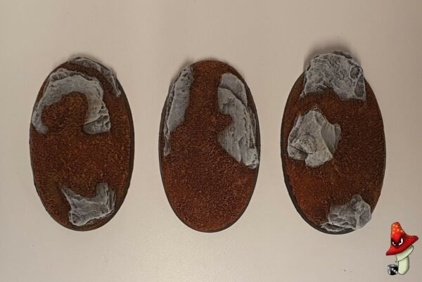 90mm x 52mm Oval Rock/Slate Resin Bases x3 Warhammer 40,000 40k fantasy GW - Image 10