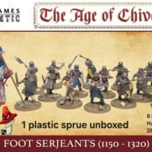 Foot Serjeants (1150 - 1320) Wargames Atlantic 1 X Sprue unboxed  28mm 1/56